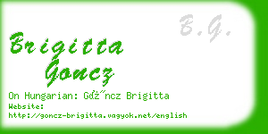 brigitta goncz business card
